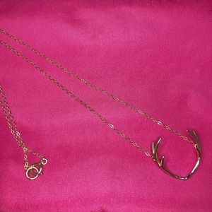 Gold Deer Antler Necklace